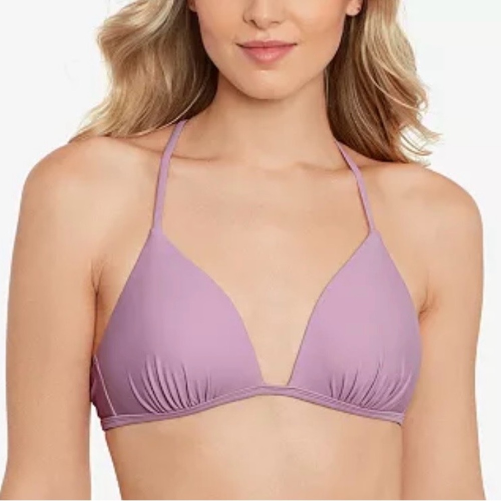 Salt Cove NWT Juniors Molded Push Up Triangle Dusty Lilac Bikini Top Size S